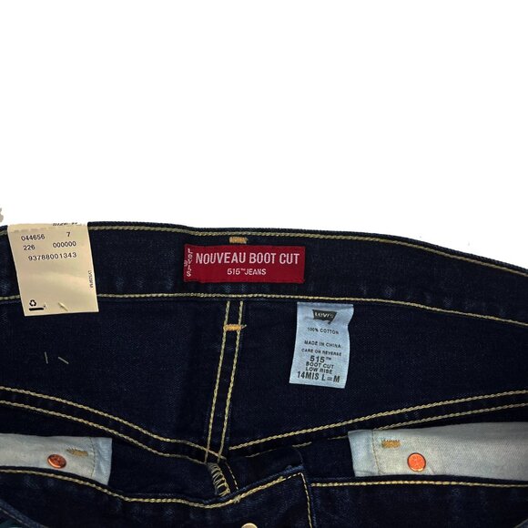 Levis 515 Misses Nouveau Boot Cut Low Rise 35 x 31 Blue Jeans NWT Womens 14 - Picture 5 of 5